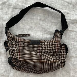 Vintage Y2K Lauren Ralph Lauren nylon houndstooth shoulder bag with buckles